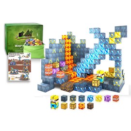 100PCS Magnetic Blocks-Build Mine Magnet World Set for Boys & Girls Age 3-8, STEM Sensory Toys for Toddlers Gifts for 3+ Years Old Girls Boys,Magnet Cubes Creative Kids Games Kids Toys (0.8IN/2CM)