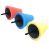 ANCLLO 9pcs Sponge Foam Cone Shape Metal Polishing Pad Wool