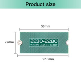 CLKE M2+M.2 2230 NGFF/NVME SSD Adapter 2230-2280, NVME SSD Length Extend Adapter, Multipurpose Ssd Extension Bracket Card Plate for Pc Computer Case
