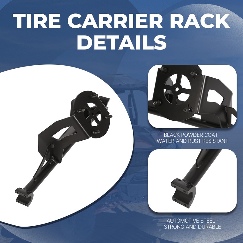 Tire Carrier Rack Compatible with 2014-2023 Polaris RZR XP 1000