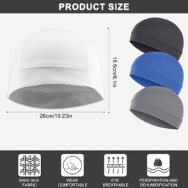 lafo 4-in-1 Sewing & Sports Set, Cycling Hat Under Helmet Summer Helmet Cap Summer with Breathable Skull Cap Sweat-Wicking Underhat for Men Women Thin Cycling Cap for Cycling Running Motorcycle