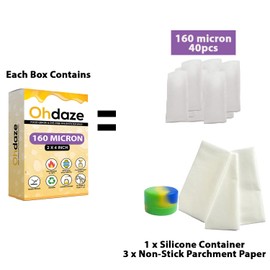 Ohdaze Rosin Filter Micron Press Bags 160 Micron 40 Pack 2x4inch Nylon Filter Press Bags