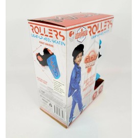 Madd Gear Rollers Light-Up Heel Skates, Red & Blue, Motion Powered LED Wheels