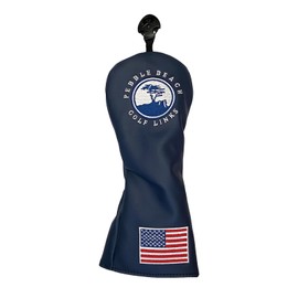 Golf Headcover Driver 440cc 460cc Wood Utility Conversion Tag UT Cover Putter Cover Waterproof (Navy, Wood)