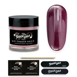 TOUGH GIRLS | Dip Powder | Includes Cuticle Stick, Nail File, Nail Buffer & Nail Wipes (Mauve)