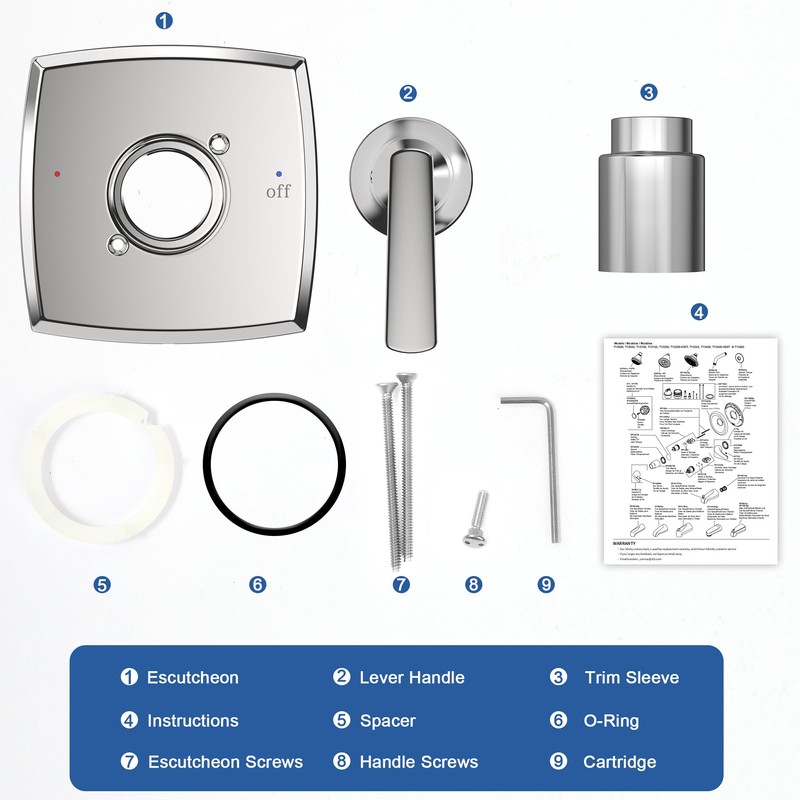 Replacement for Delta Faucet Ashlyn 14 Series Single-Function Shower Valve