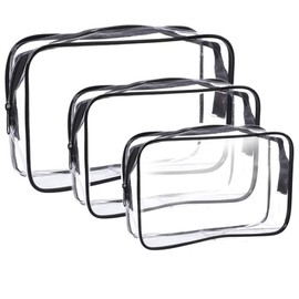 Toiletry Bag,Waterproof Clear Toiletry Bag,3PCS Travel Toiletry Bag,Portable Travel Cosmetic Makeup Bag Organizer for Vacation Bathroom(3 Sizes)