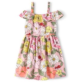 Gymboree Girls and Toddler Sleeveless Dress, Pink Summer Flowers, 12-18 Months US