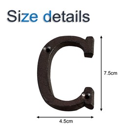 INCREWAY Cast Iron House Number 7.5cm Black Iron House Address