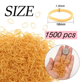 TUUXI Gold Elastics Hair Bands 1500 Pcs Mini Hair Rubber Bands Small Elastics Hair Ties No Damaged Hair Accessories for Women Braids