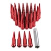JDMSPEED New Red 32 Pc Set Spike Lug Nuts 9/16"