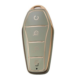 TECART TECART Autoschlsselgeh?use Schlsselschutz Passt fr BYD Atto 3 Han Tang Song Pro-DM-i Yuan Qin Seal Dolphin Schlsseltasche Schlssel Schutz Etui Schlsselm?ppchen Schlsselgeh?use 4 Tasten Grn