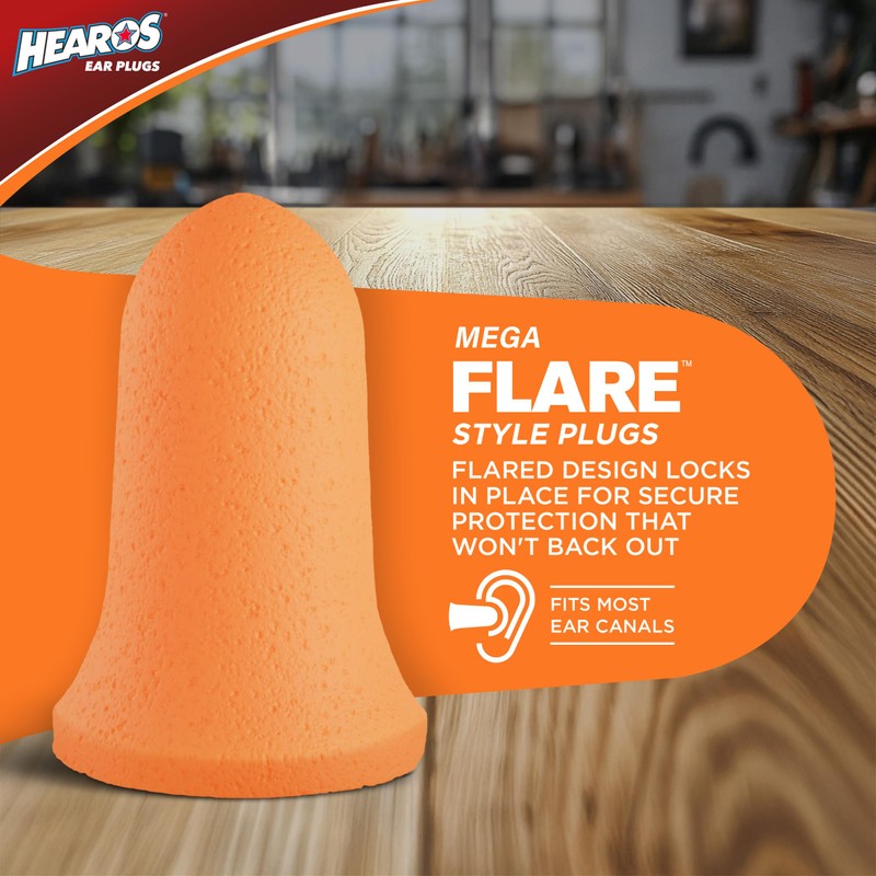 Hearos Advanced Protection Ear Plugs, Foam NRR 32, 10 Pair,