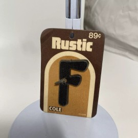Cole Vintage Cole Rustic Aluminum Cast Metal Mailbox Letters NOS Letter F