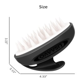 LISAAVO LISAAVO Hair Massager Scalp 3 in1 Scalp Scrubber Silicone Scalp Massager with Three Bristles-Soft, Medium and Hard Scalp Massager Brush for Men Women and Pets,Black