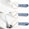 KeyFar Drain Clog Remover 1pcs,Drain Snake Hair Remover 6pcs Cleaning