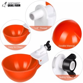 Phoenix 4 Chicken Automatic Watering Cups Poultry Drinker Waterer Chicken Duck Quail Hen