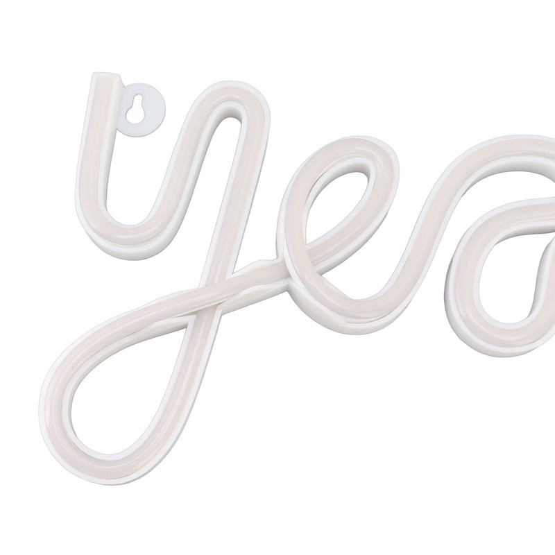 LED Neon Sign Yeah Shape Wall Decor Neon Night Light