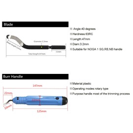 Deburring Tool Set,niCWhite Deburring Tool Kit with 10pcs BS1010 Blades and Swivel Head Handle,Burr Remover Tool for Cutting Deburrs Wood,Plastic,Aluminum,Copper and Steel