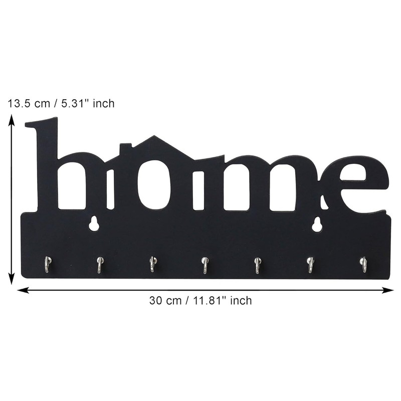 Accessorize Kingdom Wooden Key Holder, 29 x 13.5 x 0.4