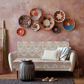 Newwiee 12 Pcs Patio Stretch Outdoor Cushion Covers Sofa Couch Covers Replacement Couch Slipcover for Sofa Seat Chair Porch Patio Furniture Protector, Flexibility and Washable(Paisley Print,Red)