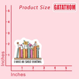 (3Pcs) I Have No Self Control Sticker Reading Books Stickers Book Lover Sticker Reading Lover Sticker Waterproof Vinyl Sticker Decals for Book Laptop Water Bottle Tumbler Cup Bookish, 3" x 2.5" Inch