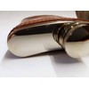Stainless Steel Hip Flask with Union Jack Brown Leather Cover,