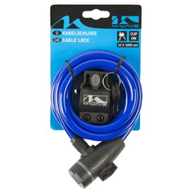 M-Wave Unisex Adult S 10.18 Spiral Cable Lock - Blue,