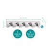 Navaris Broom Holder Wall - Space Saving Storage - Device