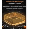 WiFi 6E AX5400 PCIe WiFi Card (Intel AX210), Up to