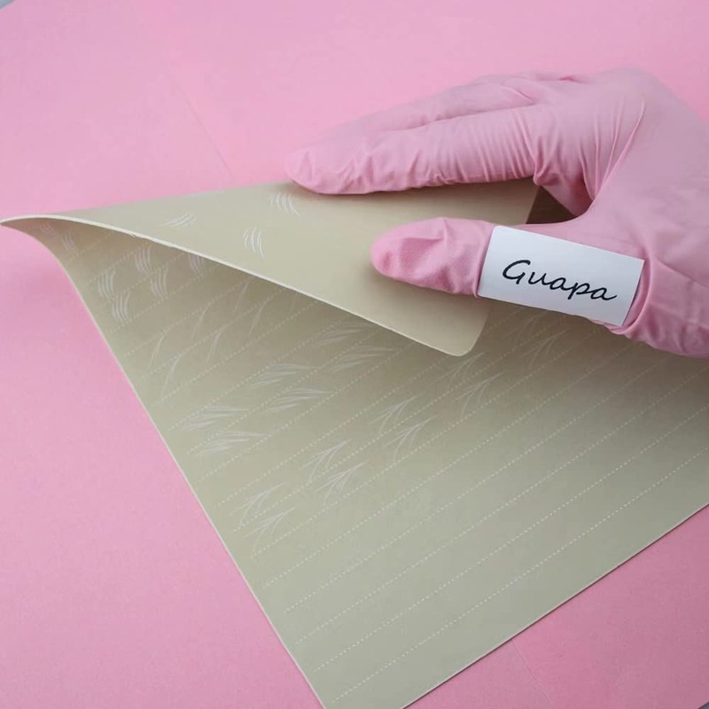 5 Latex Training Skins for Microblading with Double-Sided Hair Lines