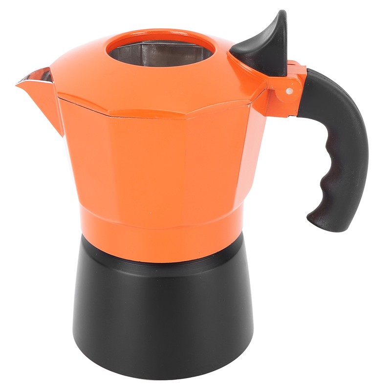 Moka Pot Stovetop Coffee Pot 2 Valve Aluminium Alloy Heat