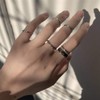 Chmier Gothic Knuckle Ring Set 7 Pcs Half Open Finger