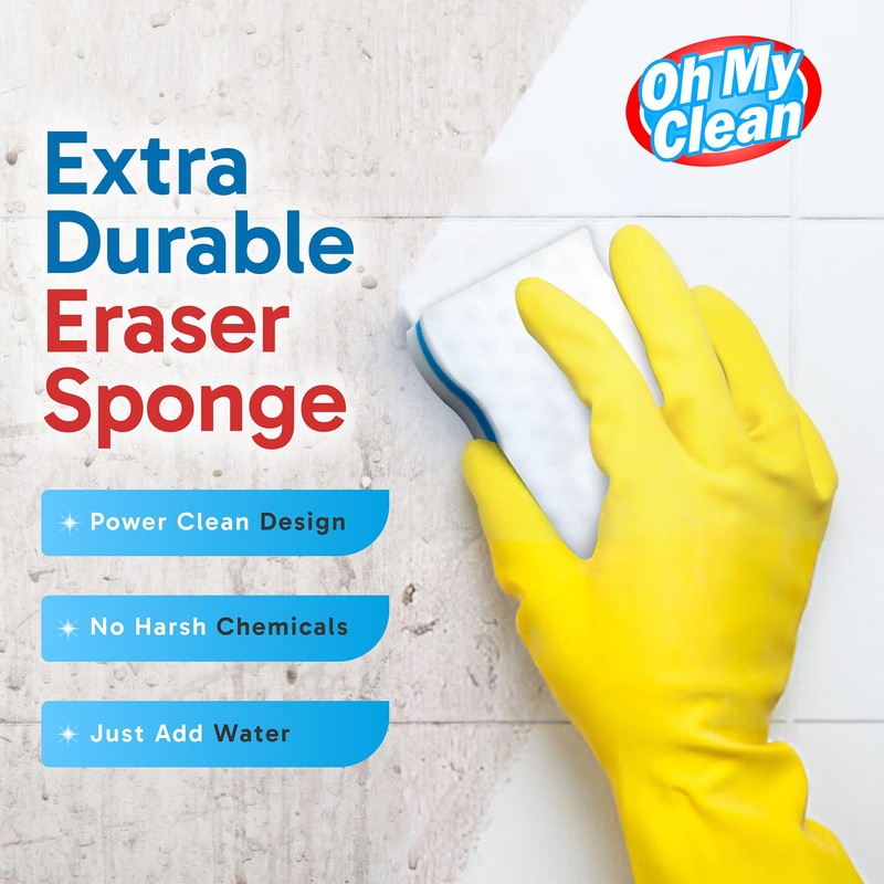 (50 Pack) Extra Durable Eraser Sponge - Extra Thick, Long