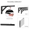 YUMORE Folding Shelf Brackets, 14 Inch Heavy Duty Collapsible Shelf