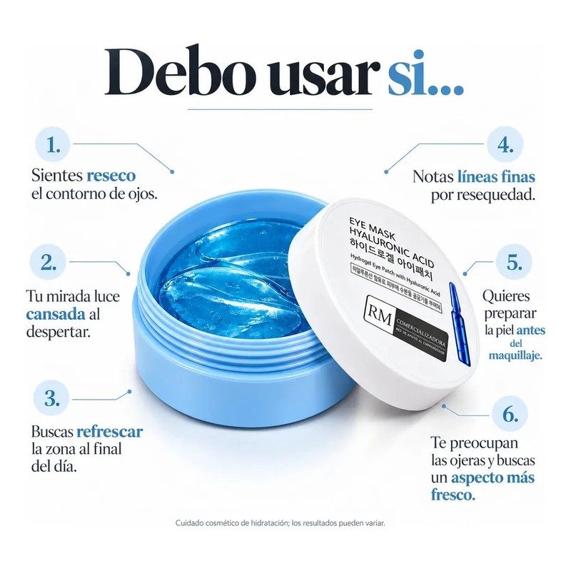 60 Parches De Hydrogel De Ojos Rejuvenecimiento Quita Ojeras Tipo