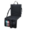 Folding Stadium Seat Camping Back Support Cushion Seat with Storage