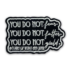 You Do Not Fear You Do Not Falter Patch 3 Inches Motivation Positivity Iron On/Sew On Embroidery Fabric Applique Patches for Trucker Hat Clothes Backpack DIY Accessories Coworkers Friends Mom Gift