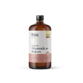 HEBBE - Aceite de Almendras 1 L | Anti-Envejecimiento Facial | Humectante y Nutritivo | Fortalecedor de Pestañas | Tratamiento de Afecciones Cutáneas | Contenido de 1 L