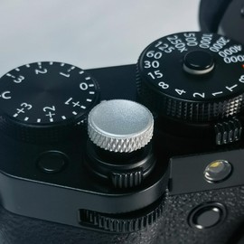 Camera Shutter Button, Metal Shutter Button Upscale and Delicate Soft Shutter Release Button (2 Pack/Silver)