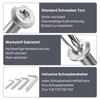 Pack of 40 Flat Head Screws with Torx and Wrench