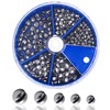 205pcs Fishing Weights with Split Shot Sinkers 5 Sizes Stream