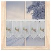 High Quality Embroidered Winter and Christmas Window Curtain Winter Deer