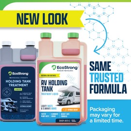 Eco Strong RV Toilet Treatment | RV Black Tank Treatment | RV Holding Tank Digestor, Odor Eliminator, and Cleaner | Perfect for Campers, RVs, Boats, 33 Treatments, Citrus