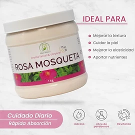 Crema De Rosa Mosqueta Con Filtro Solar Hidratación Profunda 1 Kilo Productos Mart Mexico