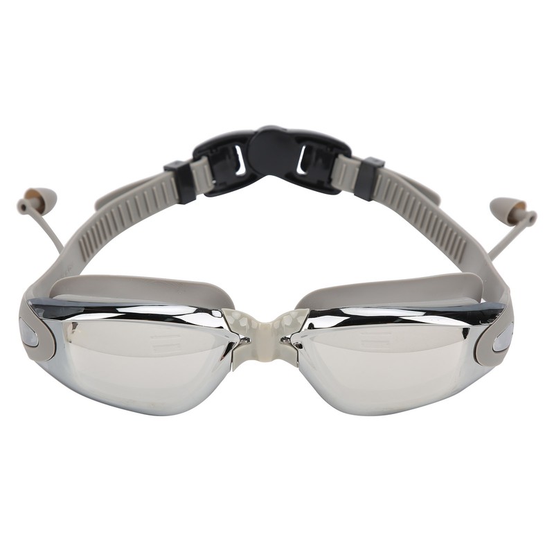 Waterproof Anti Fog Swimming Goggles Electroplating AntiUV Glasses with Earplug
