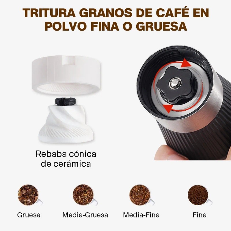 Molino Café Manual Molinillo Especias Cerámica Portátil