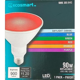 New EcoSmart 90W Equivalent RGB Multi-Color Non-Dimmable LED Floodlight Bulb with Selectable Color