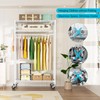 FUTASSI P3 Rolling Clothes Rack, Clothing Racks for Hanging Clothes,