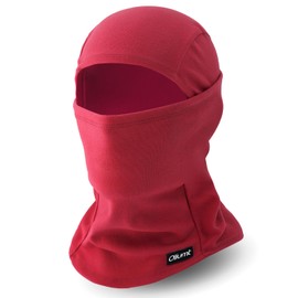 Oliumt Balaclava Ski Mask, Warm, Breathable & Lightweight, Full Coverage Fleece Winter Face Mask for Men & Women (Red)